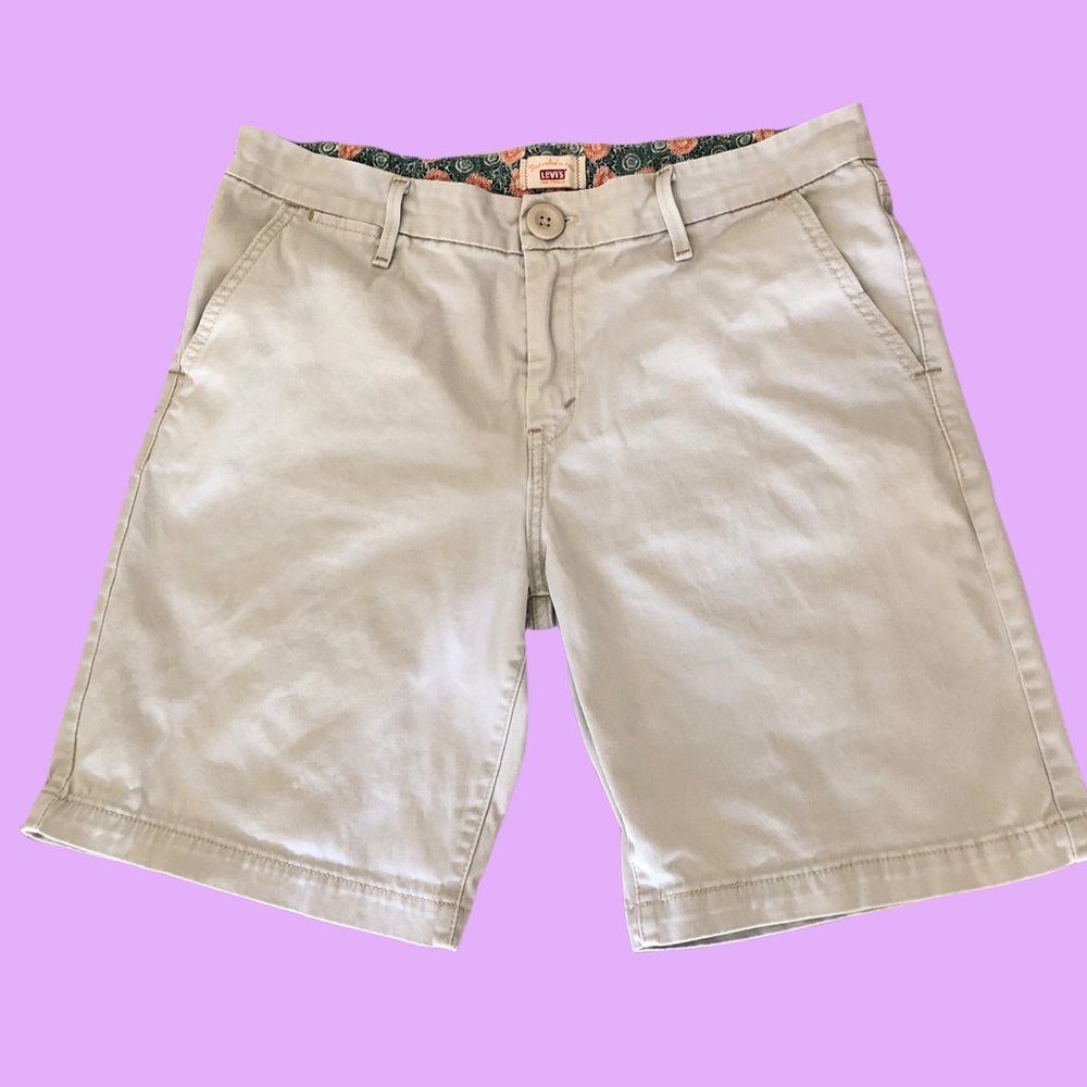 Levis Khaki Chino Shorts-Sz 12
